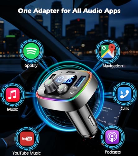 LIHAN Bluetooth 5.4 FM Transmitter