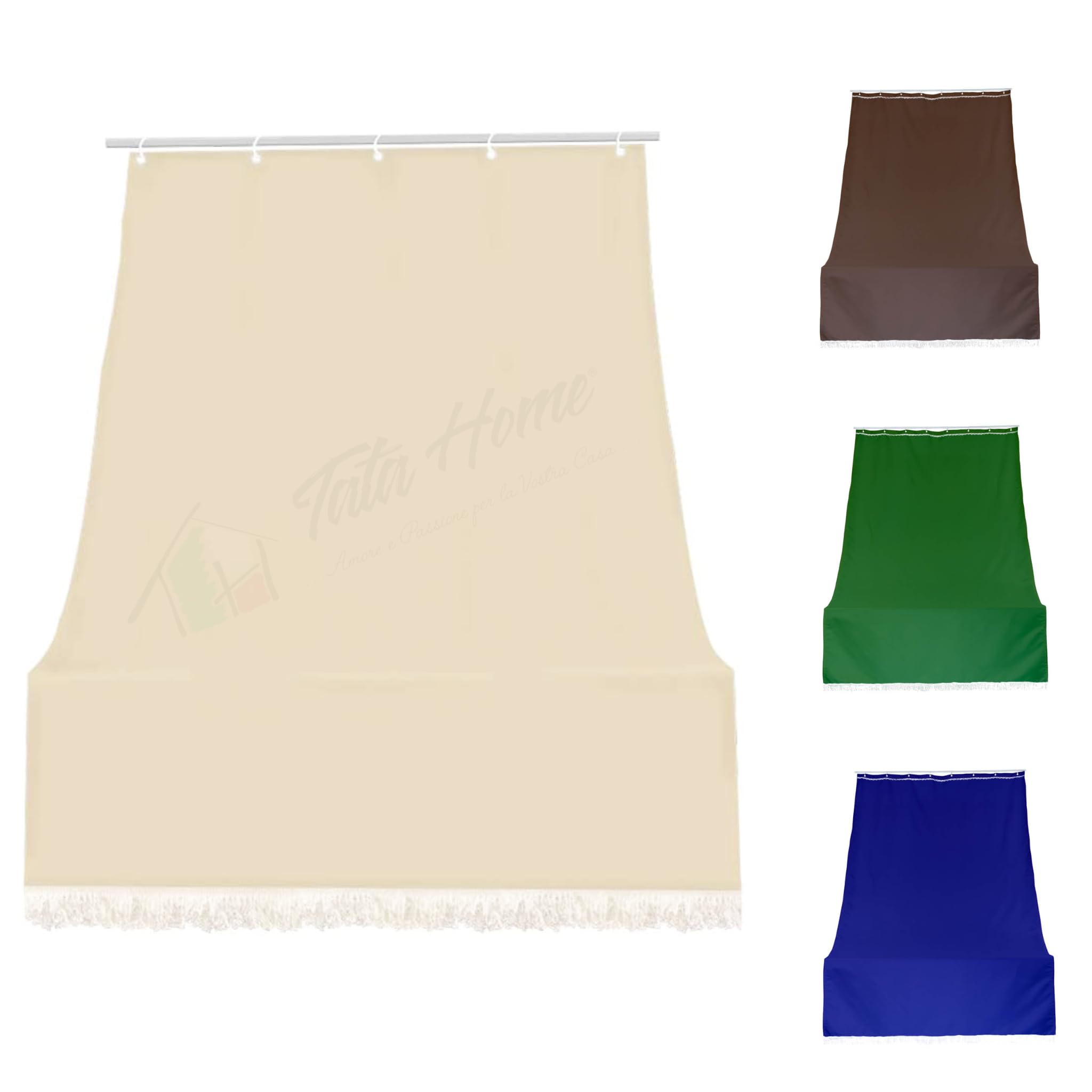 Tata Home Tenda da Sole con Anelli per Esterno 140x250 cm Beige