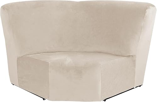 TOPCHANCES Funda de sofá esquinero de 1 pieza, funda de asiento de esquina adicional, funda de sofá reclinable seccional, funda de terciopelo