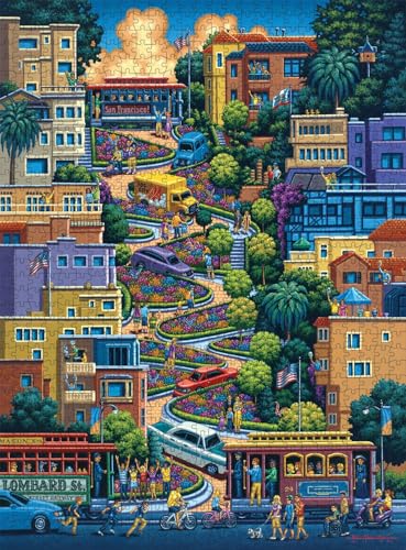 Buffalo Games - Eric Dowdle - Lombard Street - 1000 Piece Jigsaw Puzzle for Adults - Challenging Puzzle Perfect for Game Nights - Finished Size is 26.75 x 19.75 - image 2