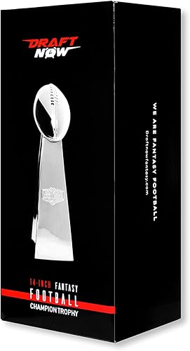 Miniatura 5 de Trofeo de fútbol fantástico  14 pulgadas grande  trofeo de réplica cromada hecha para campeones de fútbol de fantasía