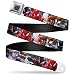Buckle-Down Men's Seatbelt Belt Spider-Man Kids, Hero Action Poses Grays, 1.0" Wide-20-36 Inches