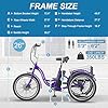 Barbella 24" 26" 3 Wheel Electric Bike for Senior, 350W Adults Electric Tricycle Trike, Three Wheel Ebike E Bicycle with Removable Battery, Motorized Trike with Basket for Women Men #4