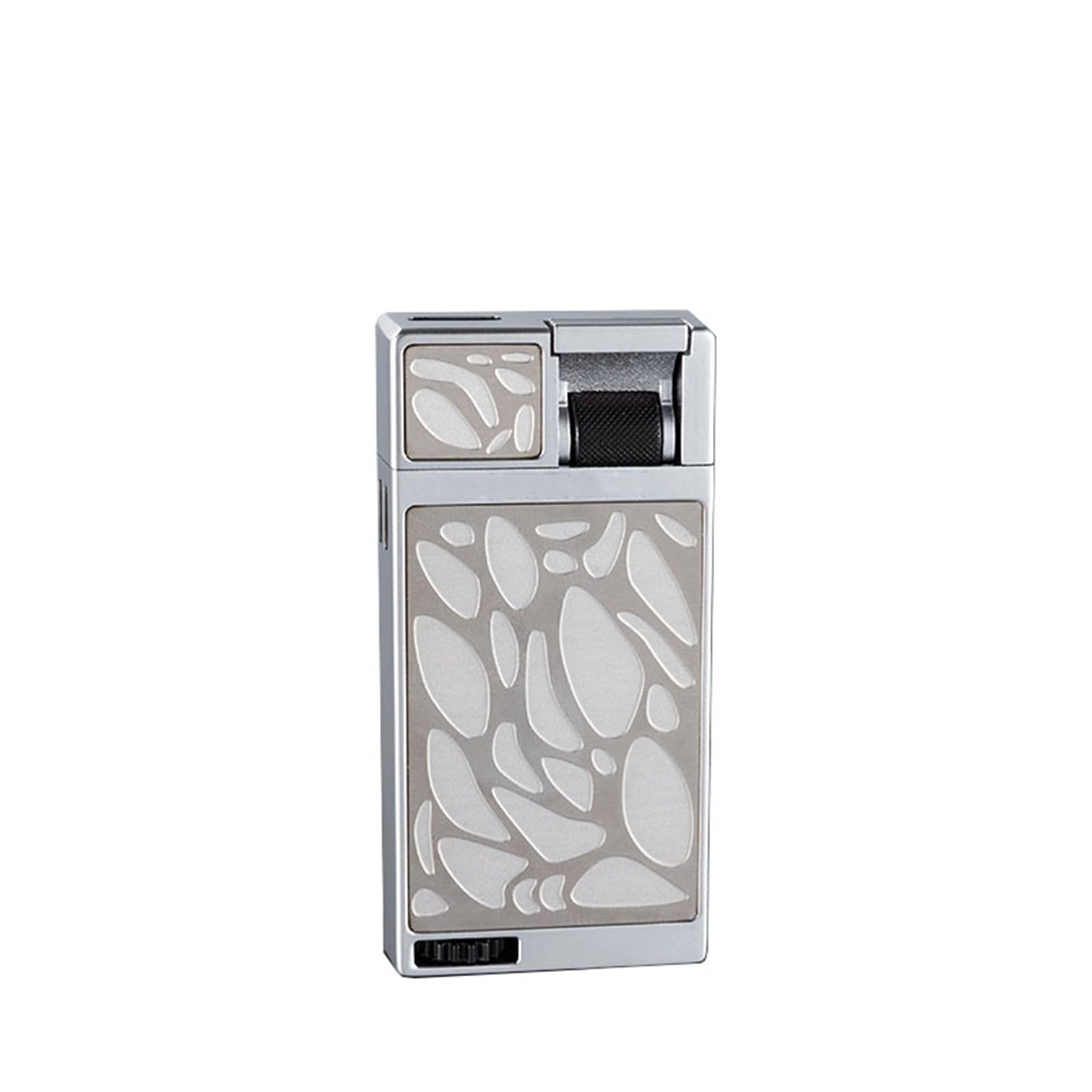 Encendedor plano resistente al viento con llama ajustable para cigarrillos