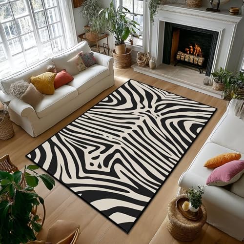 Tapete decorativo con estampado de cebra 5x7 miniatura 1