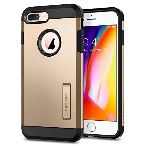 Spigen Tough Armor [2nd Generation] Designed for Apple iPhone 8 Plus Case (2017) / Designed for iPhone 7 Plus Case (2016) - Champagne Gold