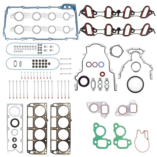 Image of MLS Head Gasket Kit HS9292PT CS9284 & Bolts ES72173, Gen3 LS 4.8 /5.3L 02-11 | Chevy Cylinder Head Repair Set Fits Express Savana Silverado Avalanche Suburban Sierra Envoy Yukon Tahoe LS Truck Models