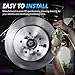 AUTOSTEADY Brake Kit Replacement for Jeep Compass Patriot 2007 2008 2009 2010 2011 2012 2013-2017, for Dodge Avenger Caliber Rotors and Brake Pads Front and Rear, 11.57
