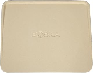 Boska Pizzastein Deluxe Rechteckig/Für den Backofen und der Grill/Pizzen in Steinofenqualität/Schöner erhöhter Rand/Cordierit / 32x40 cm