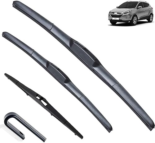 Miniatura 8 de Juego de limpiaparabrisas compatible con Hyundai Tucson MK2 ix35 LM 2010-2015 parabrisas delantero y trasero de 24 pulgadas, 16 pulgadas, 12