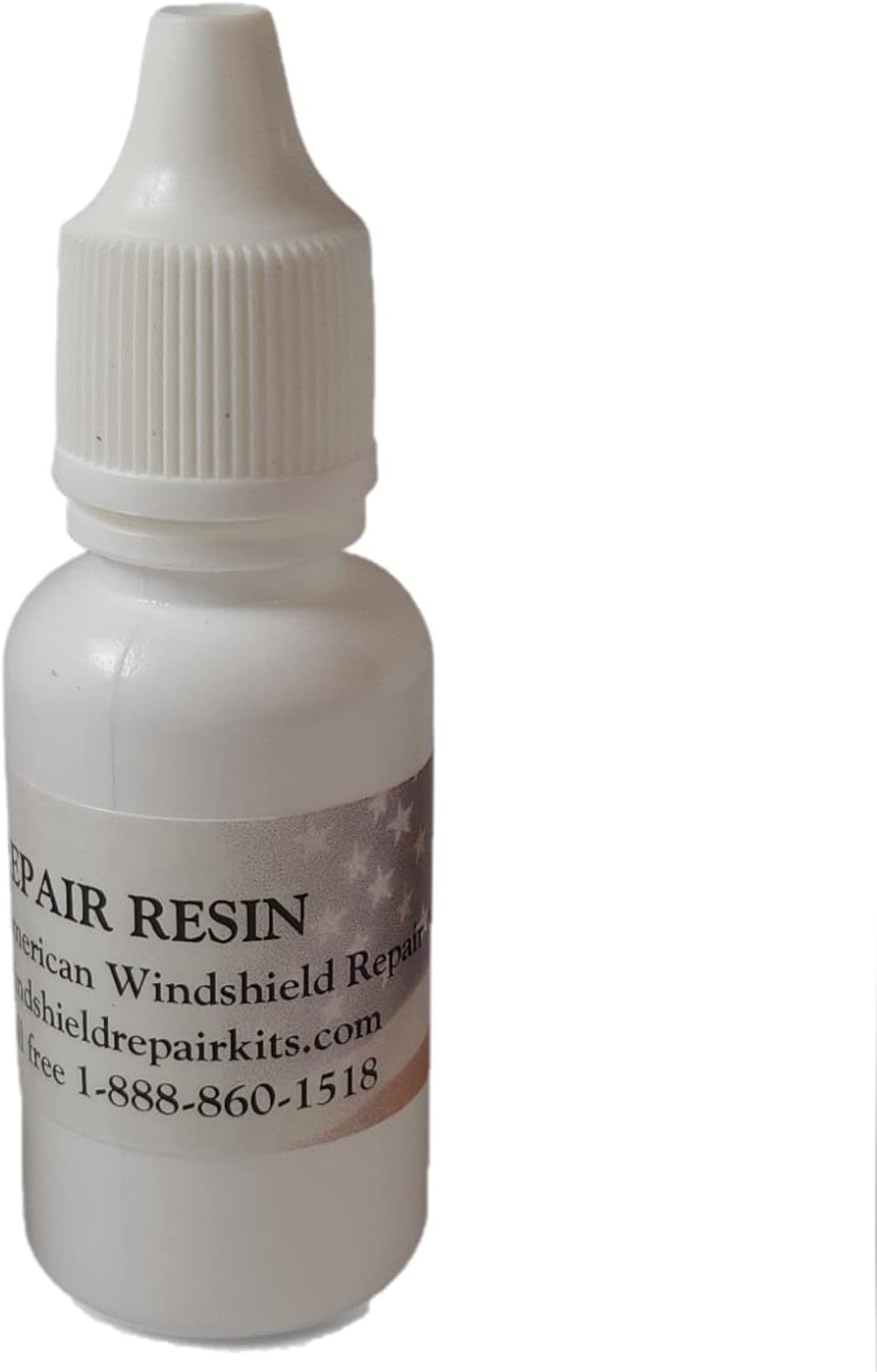 Windshield Repair Resin 3 Pack 15ml Bottles with Built in Dropper - 150 Repairs or More - UV Curable Cracked Glass Rock Chip Repair Resin - for Windshield Chip Repair Kit Bridge Injector