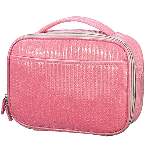 Shinny Pink Lunch Box for Girls Insulated and Waterproof Lunch Bags for Kids Teens for School Outdoor Travel, Thick and Durable Lunch Tote Box