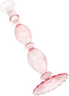 GOOHOCHY portavelas de Cristal Comida cónico Soporte para palitos de Velas sujetavelas Vela cónica decoración Fiesta decoración de Fiesta candelabro de Cilindro de Vidrio candelero Rosa