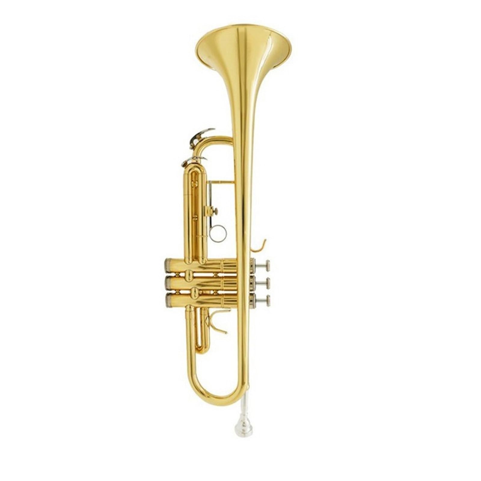 Standard Trompete Messing Vernickelt Trompete B Dur Professionelle Aufführungspraxis Blasinstrument Für Erwachsene(Gold lacquered)