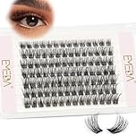 Natural and Fluffy Cluster Lashes 8mm 10mm 12mm Mix D Curl DIY Lash Clusters Individual Eyelash Extensions at Home Soft and Natural Looking Cluster Eyelashes (EME133 mix)