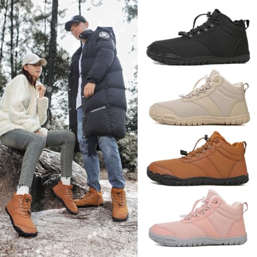 Winter Barefoot Shoes Women, Hike Winter Barefoot Shoes Women, 2026 New, Barefoot Shoes Men WomenWaterproof Wide Toe Box Boots2
