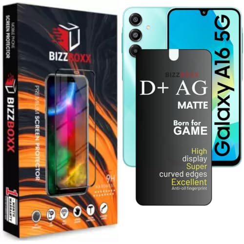 Image of Matte Tempered Glass for Compatible with Samsung Galaxy A16 / A26 5G | Anti-Fingerprint, Edge-to-Edge, Easy Install (Black) - Pack of 1