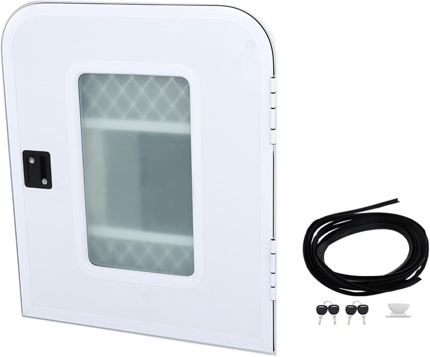 GXYWADY 30 x 36 RV Passenger Side Entry Door w/Screen Door Window Single Point Locks Installation Opening Size 762 x 915MM