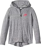 Nike Kids Baby Girl's A-Line Full Zip Hoodie (Toddler) Dark Grey 3T Toddler