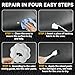 Black Leather Repair Kit Car Interior, Vinyl Repair Kit for Furniture, Sofa, Jacket, Purse – Super Easy Instructions to Fix Scratches, Tears, Holes, and Peeling