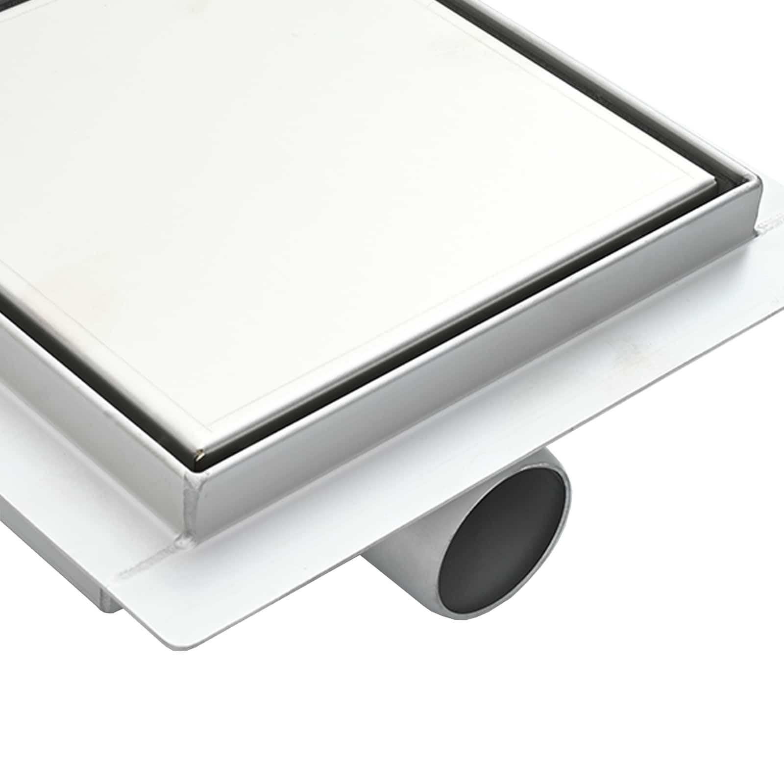 Drenaggio Doccia 2 in 1 Argento 15 x 15 cm Acciaio Inox 304, Articoli per idraulica, 1.543kg-42015932