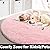 Pink Round Rug for Girls Bedroom,Fluffy Circle Rug 4'X4' for Kids Room,Furry Carpet for Teen Girls Room,Shaggy Circular Rug for Nursery Room,Fuzzy Plush Rug for Dorm,Cute Room Decor for Baby