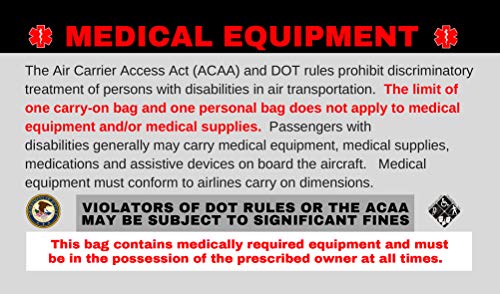 Cpap Medical Alert Equipment Luggage Tag - Handle With Care, Dot And Acaa Regulations (Lug-Cpap-192) Quantity (2) #TOP1