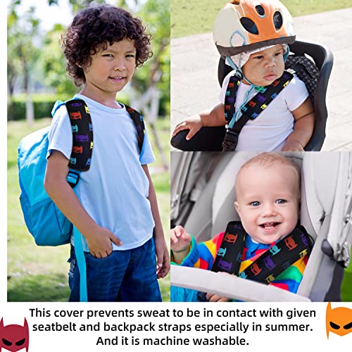 Image of Seat Belt Cover for Kids, Seat Belt Pad for Boys Girls, Car Seat Straps Shoulder Pads for Kids, Kid's Seat Belt Cushion, Shoulder Strap Pad, 1 Piece （MASK）