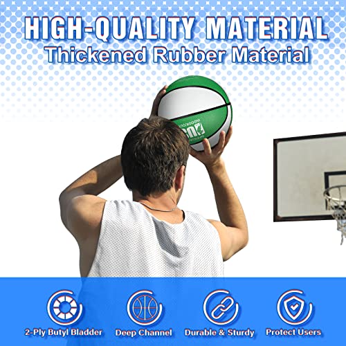Libima 6 Pieces Official Size 5 Size 7 Basketball Indoor Outdoor Colorful Rubber Basketball Two-Color Printed Basketball With Pump For Game Practice Training Kids Youth Teens Adults (Size 7) #TOP3
