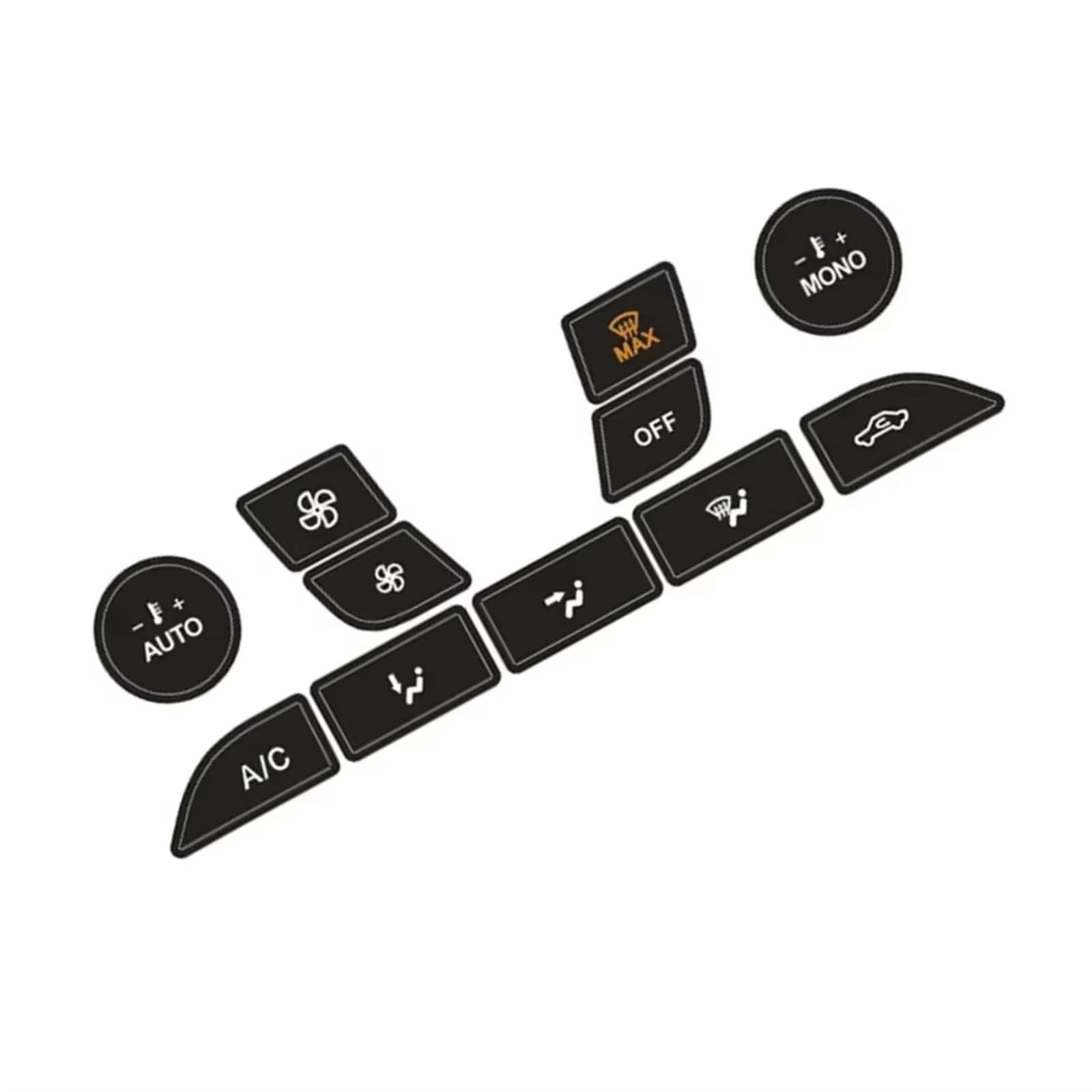 Modification Interior Compatible with for Focus 1999 2000 2001 2002 2003 2004 2005 Car Air Condition Control Switch Button Repair Stickers A/C Button Repair Kit