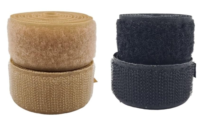 REENA Hook & Loop fastner Tape Roll 1 inch (25 mm) Width and 1 Meter Length Combo (Haberdashery) (Black & Beige 1 Meter) (B08KM1FVQC) Amazon Price History, Amazon Price Tracker