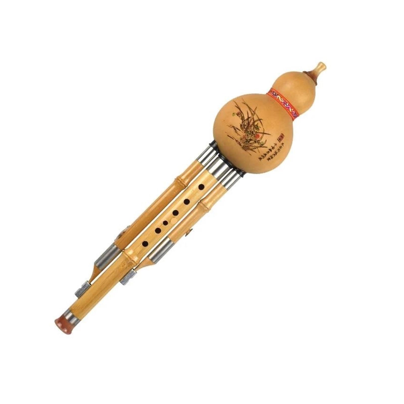 Hulusi Musikinstrument 1 Stück Hulusi G Tone Hulusi Flöte Dreifarbige Hulusi Flöte Professionelles Leistungsinstrument
