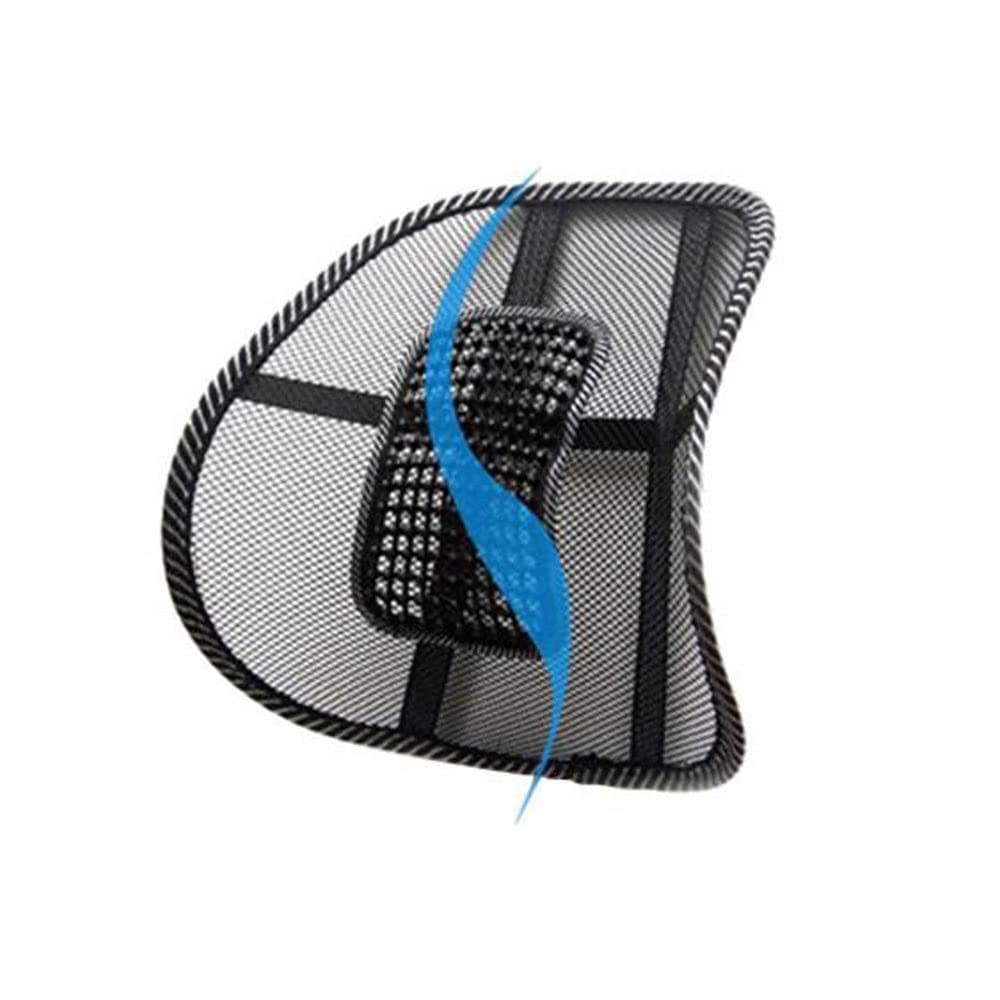 Chaise de bureau siege d auto massage du dos soutien lombaire mesh coussin noir