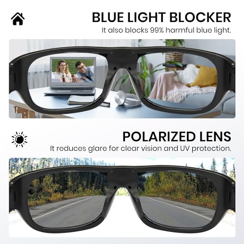 Cyxus 0.1 Seconds Smart Photochromic Sunglasses Men Women Polarized Sunglasses UV Protection with Blue Light Blocking P1153B023