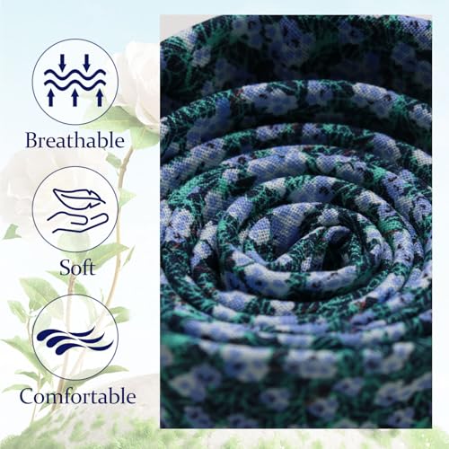 Image of Floral Ties Skinny Tie for Men, Cotton Mens Neckties for Weddings | 2.56'', floral, slim, soft and comfortable, men's neckties for casual, business, party, daily, dating