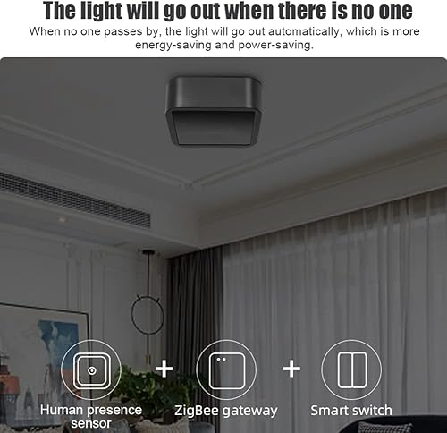 Miniatura 5 de OWLEEN ZigBee Sensor de presencia humana mmWave Radar de alta detección del cuerpo humano existe sensor soporte Tuya