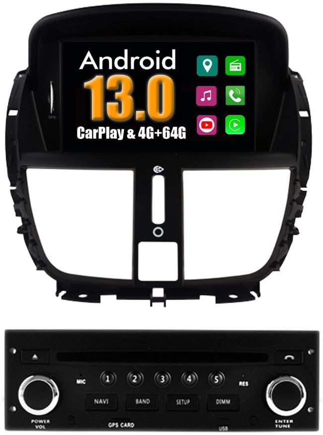 Android System Autoradio GPS for Peugeot 207 with Navigation Radio Stereo DVD Bluetooth USB Mirror Link