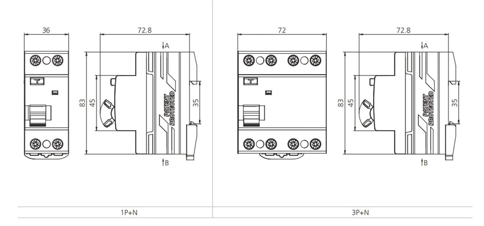 1 szt. Wyłącznik różnicowoprądowy RCD 2P 4P 30mA 100mA 300mA Elektromechaniczny RCCB Typ A 40A 63A 80A100A szyna DIN 220V 10KA(4P, 40A 300mA)