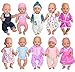 ebuddy 10 juegos de ropa para muñecas recién nacidas de 14 a 16 pulgadas y para niñas de 18 pulgadas.