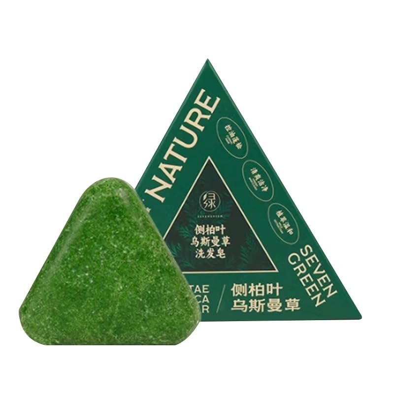 Glafira Nature Triangle Shampoo Bar, Natural Herbal Solid Shampoo with Mulberry Extract, Angelica Sinensis, Camellia Seed Oil for All Hair Types, 100 Grams-image-3