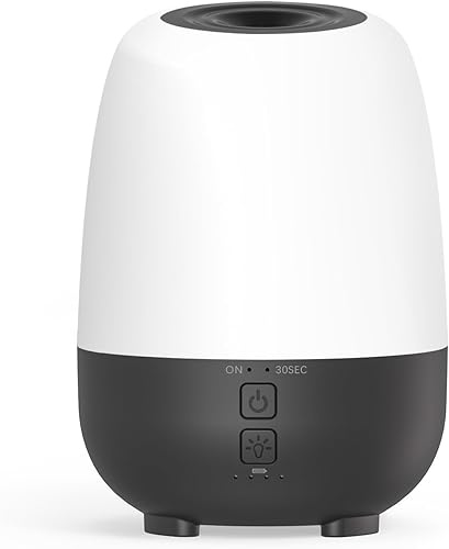 Difusor de aceite esencial recargable de 5.1 fl oz, 7 horas de tiempo de funcionamiento, luces LED de 7 colores, difusor de aromaterapia portátil