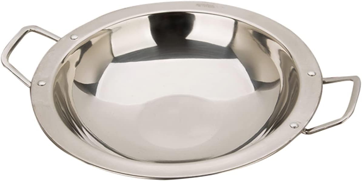 Poêle à paella antiadhésive en inox et marmite wok induction AR