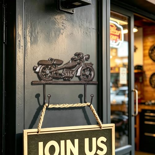 Doytn Cast Iron Motorcycle Wall Hook, Decorative Double Coat Hook by Doytn - Used condition - Image 4