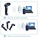 WoneNice 2.4G Wireless Barcode Scanner – 1D Handheld Cordless Barcode Reader for Retail, Warehouse, Inventory – 100ft Range, Plug & Play – Compatible with Windows, Linux, POS (Blue)