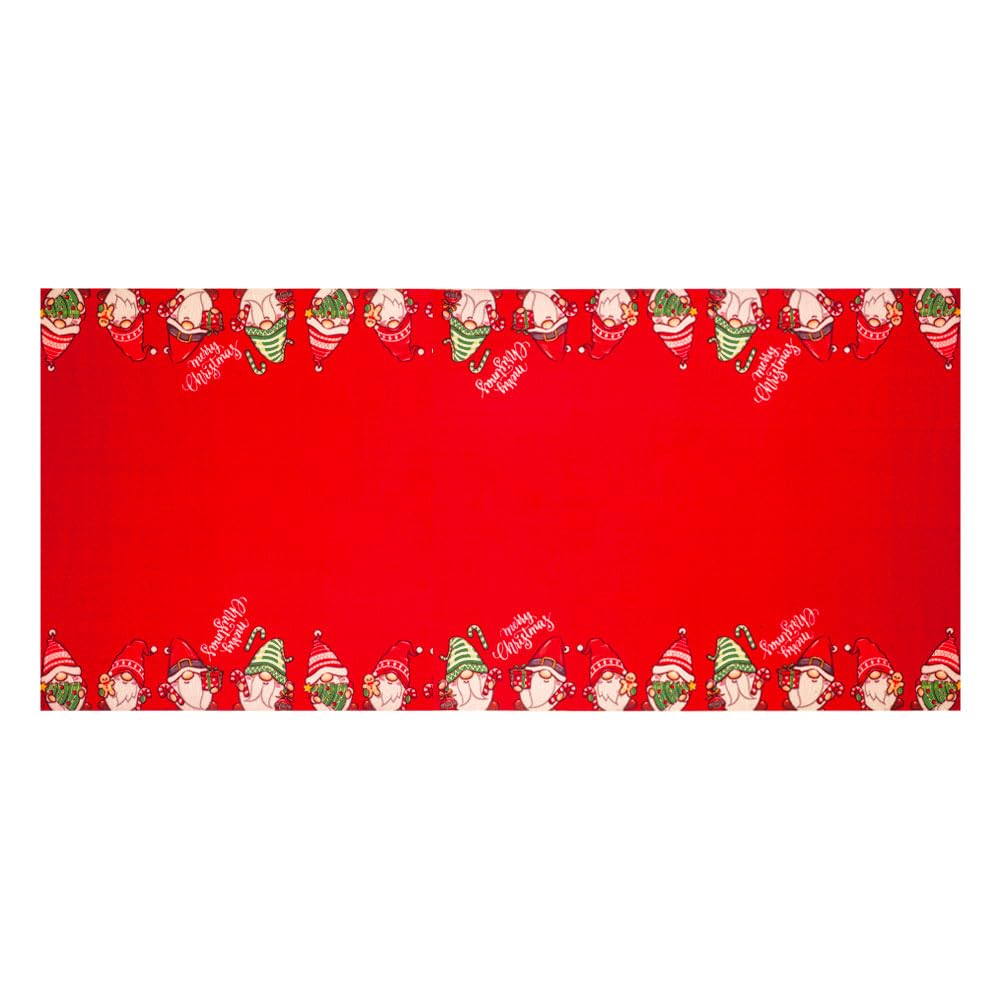 Olivo.Shop | Jingle Roll - Alfombra navideña por Metros, para Interior y Exterior, 1 Metro de Ancho, para Eventos y preparaciones (Gnomes, 5 Metros)
