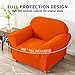 SUBRTEX Stretch Armchair Sofa Slipcover 1 Piece Sofa Covers for 1 Cushion Couch Washable 1 Seater Chair Slipcovers for Living Room(Orange,Small)