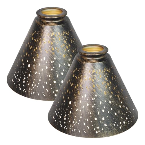 Image of Trumpet Pendant Light Shade 2 Packs, Fits Bedroom Lving Room and Bathroom for Chandelier Shades 2.4x7.4x5.7 inchcover for Pendant Light Wall Sconces Series