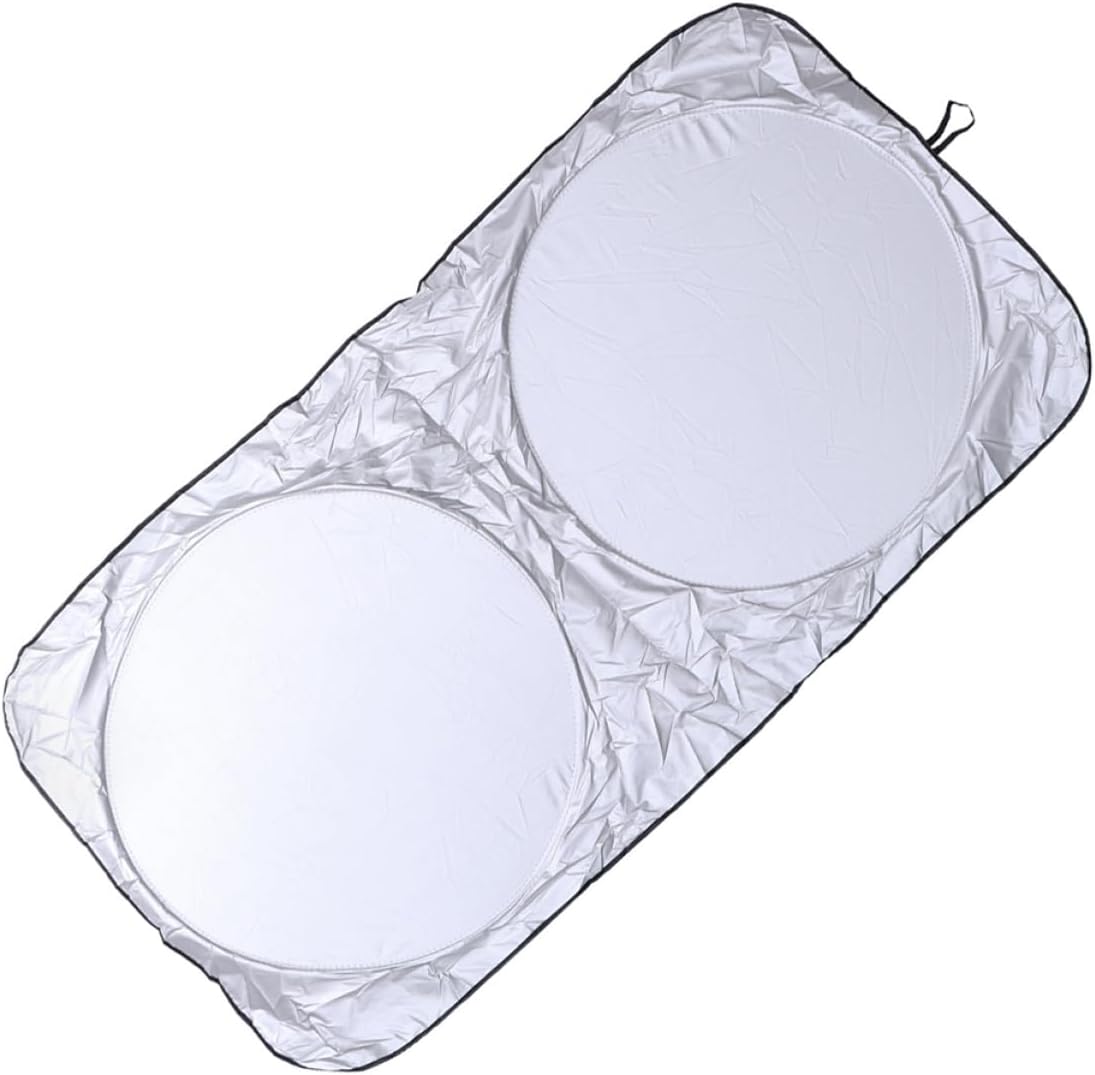 Car Windshield Cover Double Design Heat Block Uv Protector for Front Windshield Easy to Install and Portable Sun Shade