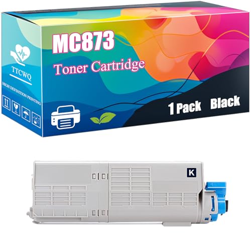 MC873 Toner Cartridge Compatible for Okidata OKI MC873 MC873dn MC873dnct MC873dnv Printers, with Chip, High Yield 15000 Pages, Clear Printing (Black)
