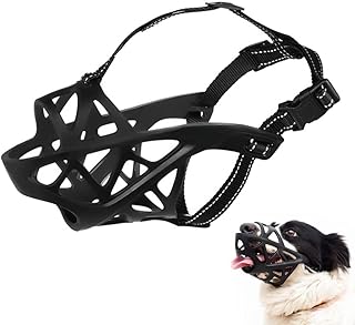 Ipetboom Breathable Face Mask Muzzle Dog Muzzle No Lick Dog Masks Muzzle Breathable Basket Muzzles Anti- Biting Comfortable Muzzles for Dogs Biting Chewing Basket Muzzle Basket Muzzle